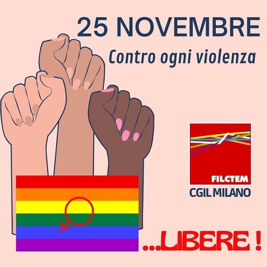 25 novembre, giornata internazionale per l’eliminazione della violenza sulle donne.